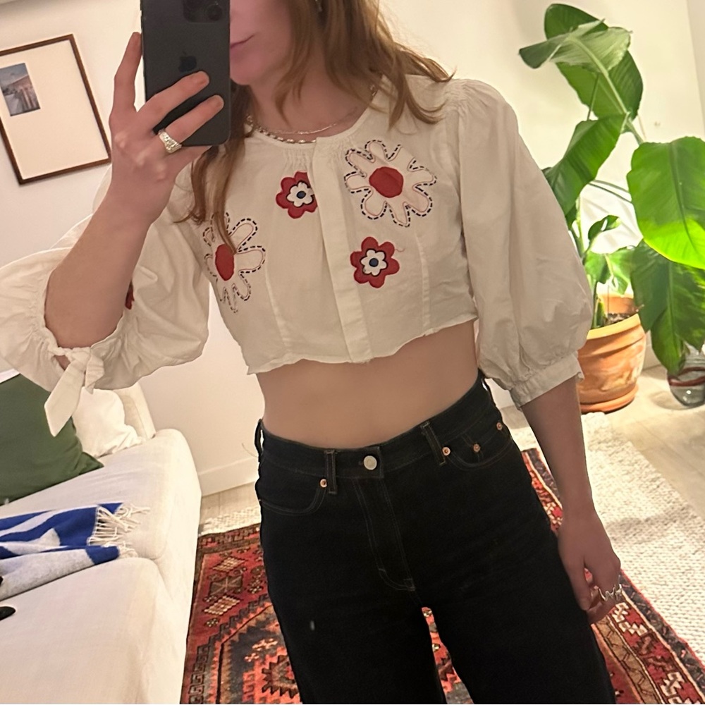 Gimaguas white crop top size M